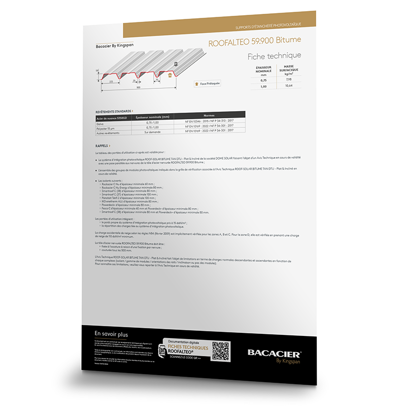 Fiche technique ROOFALTEO 59.900 Bitume