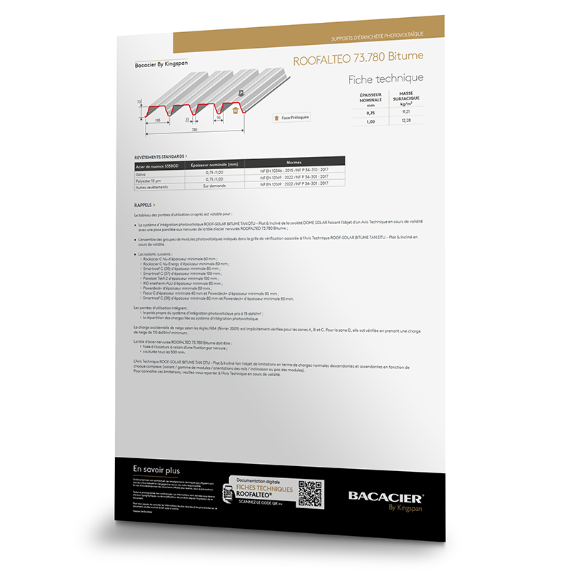 Fiche technique ROOFALTEO 73.780 Bitume