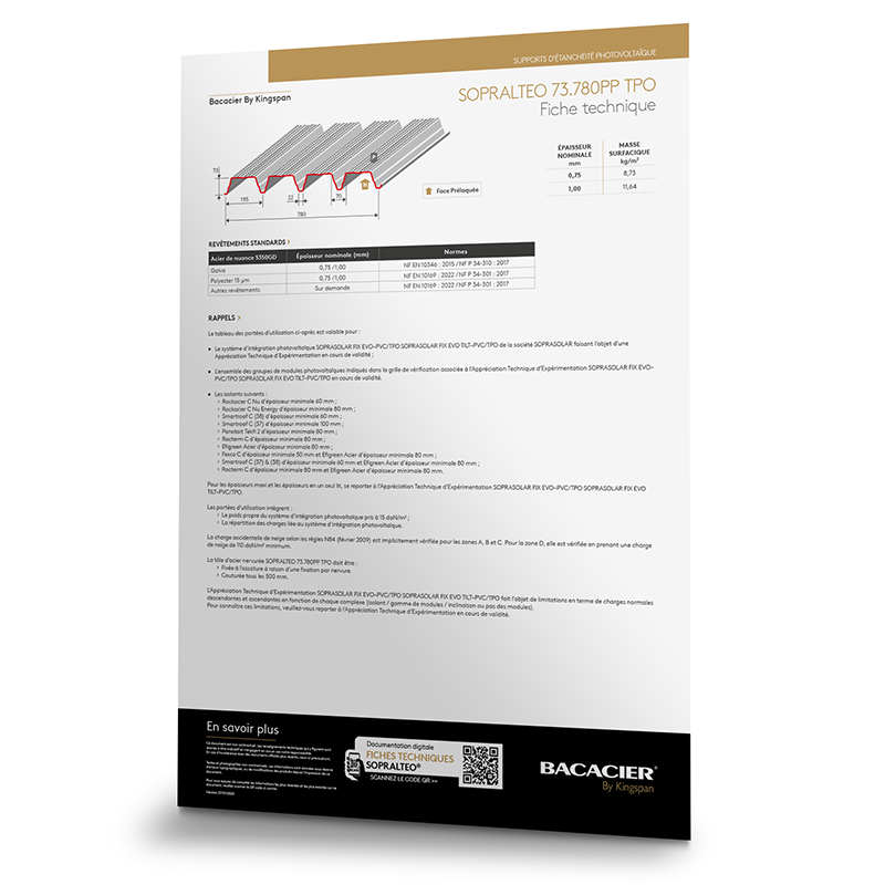 Fiche technique SOPRALTEO 73.780 TPO
